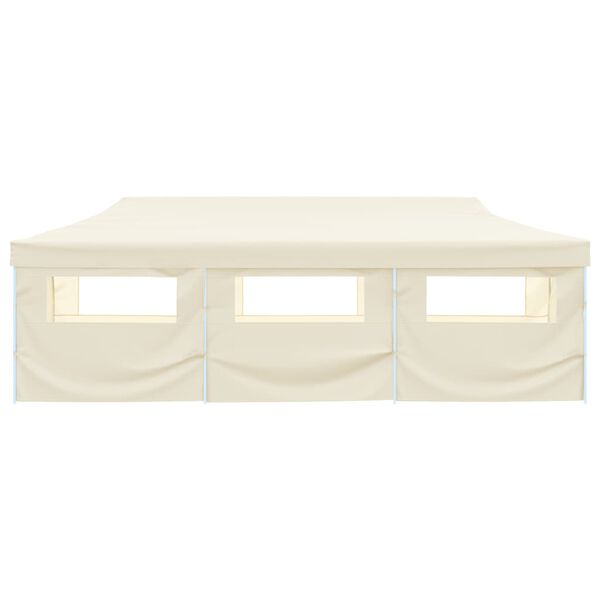 vidaXL Розкладний святковий намет з 8 боковинами Кремовий 3х9 см