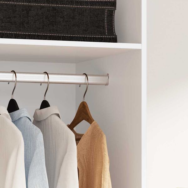 800234 vidaXL Wardrobe White 50x50x200 cm Chipboard