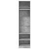 800238 vidaXL Wardrobe Concrete Grey 50x50x200 cm Chipboard