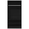 800226 vidaXL Wardrobe Black 100x50x200 cm Chipboard