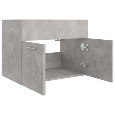 804651 vidaXL Sink Cabinet Concrete Grey 60x38,5x46 cm Chipboard