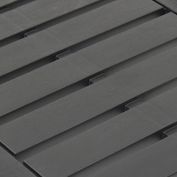 vidaXL Садовий стіл Антрацит 78х55х38 см Пластик