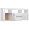 801820 vidaXL TV Cabinet High Gloss White 120x30x50 cm Chipboard