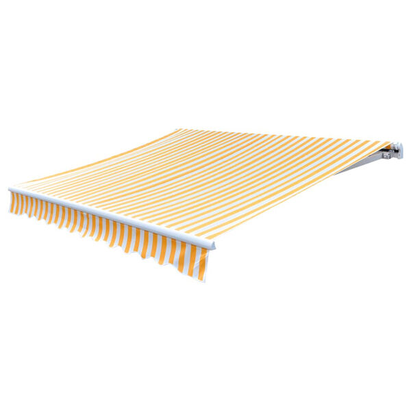 vidaXL Тентовий Навіс Жовтий/Білий 3x2,5м Полотно (Каркас не включено)