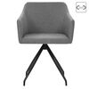 vidaXL Поворотні обідні стільці 2 шт Світло-сірий Тканина