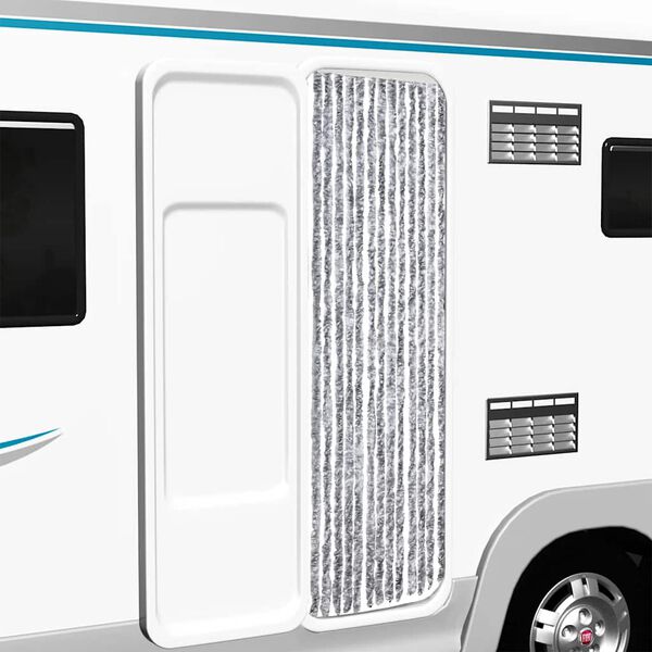 vidaXL Завіса від Комах Білий і Сірий 56x200 см Синель