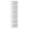 vidaXL Шафа для CD-дисків Білий 21x20x88 см Деревні пластики