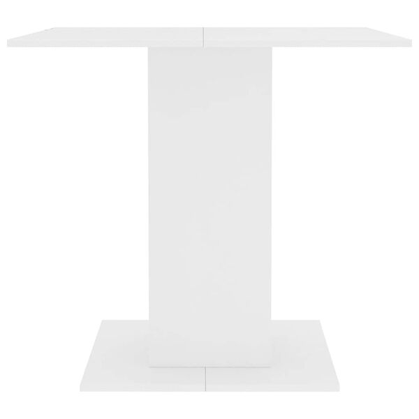 800252 vidaXL Dining Table White 80x80x75 cm Chipboard