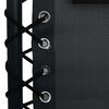 vidaXL Розкладний шезлонг Чорний Текстилен