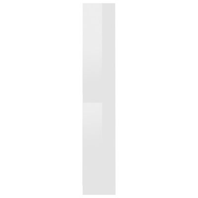 vidaXL 4-Ярусна книжкова шафа Глянцевий білий 40x24x142 см ДСП