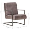 321857 vidaXL Cantilever Sofa Chair Distressed Brown Real Leather