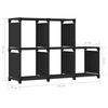 322602 vidaXL 5-Cube Display Shelf Black 103x30x72,5 cm Fabric