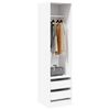 vidaXL Шафа для одягу з шухлядами Білий 50x50x200 см ДСП