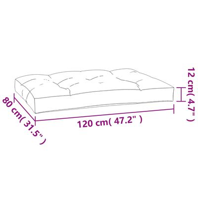 vidaXL Подушка для дивана з піддонів Яскраво-зелений 120x80x10 см