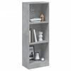 800832 vidaXL 3-Tier Book Cabinet Concrete Grey 40x24x108 cm Chipboard