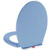 145823 vidaXL Soft-Close Toilet Seat Quick Release Blue Oval