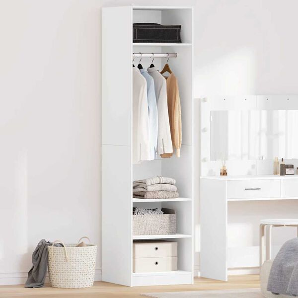 800234 vidaXL Wardrobe White 50x50x200 cm Chipboard