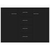 800685 vidaXL Sideboard Black 88x30x65 cm Chipboard