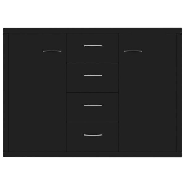 800685 vidaXL Sideboard Black 88x30x65 cm Chipboard
