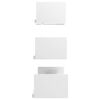 800204 vidaXL Wall Display Shelf 3 pcs High Gloss White Chipboard
