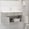804669 vidaXL Sink Cabinet Concrete Grey 90x38,5x46 cm Chipboard