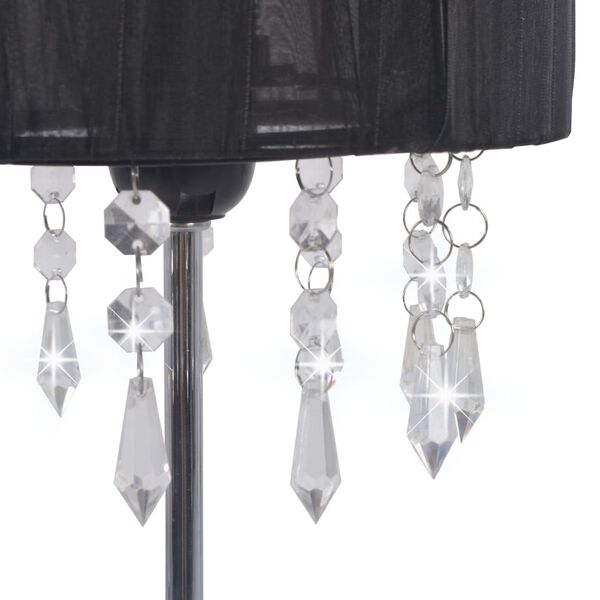 vidaXL Кругла настільна лампа Чорний E27