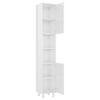 802630 vidaXL Bathroom Cabinet High Gloss White 30x30x179 cm Chipboard
