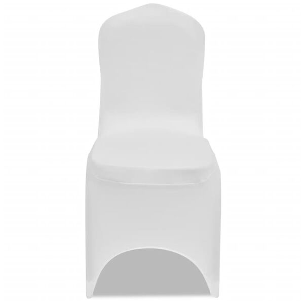 vidaXL Чохол на стілець Білий 6 шт Стрейч