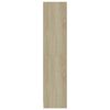 800867 vidaXL 3-Tier Book Cabinet Sonoma Oak 60x24x108 cm Chipboard