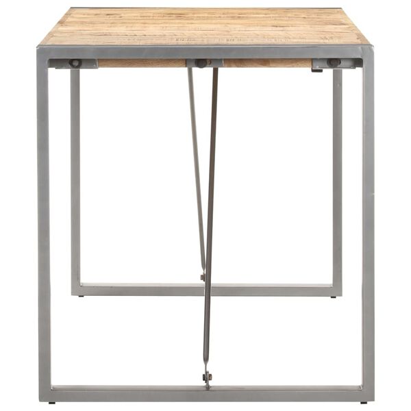 vidaXL Обідній стіл 140x70x75 см Необроблений масив дерева манго