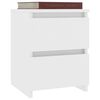 800513 vidaXL Bedside Cabinet White 30x30x40 cm Chipboard