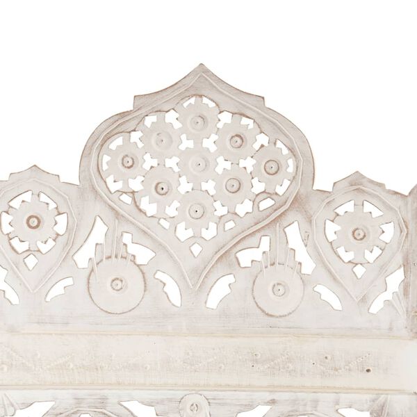 vidaXL 5-Панельна Перегородка Ручного Різьблення Білий 200x165 см