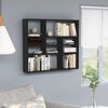 802940 vidaXL Wall Shelf Black 90x16x78 cm Chipboard