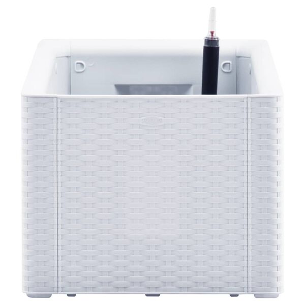 vidaXL Садова Піднесена Клумба з Системою Самополиву Білий 100x43x33 см