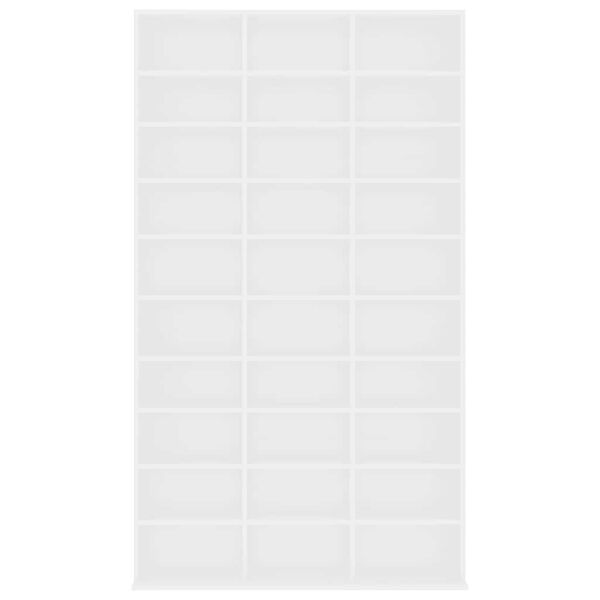 vidaXL Шафа для CD-дисків Білий 102x23x177,5 см ДСП