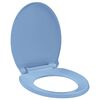 145823 vidaXL Soft-Close Toilet Seat Quick Release Blue Oval