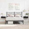800309 vidaXL Floating Nightstands 2 pcs Black 40x30x15 cm Chipboard