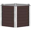 vidaXL Садова Піднесена Клумба Коричневий 129x129x77 см Оцинкована Сталь
