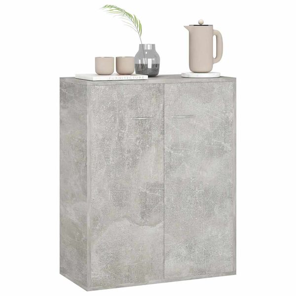 800733 vidaXL Sideboard Concrete Grey 60x30x75 cm Chipboard