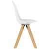 vidaXL Обідні Стільці 4 шт Білий Поліпропілен і Масив Бука