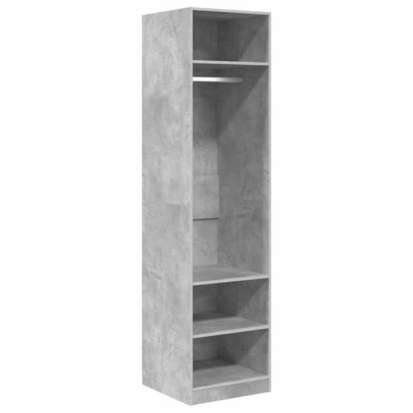 800238 vidaXL Wardrobe Concrete Grey 50x50x200 cm Chipboard