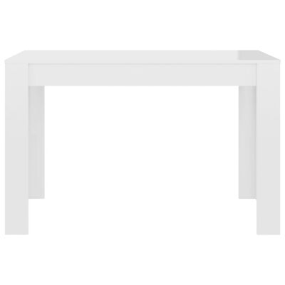 vidaXL Обідній стіл Глянцевий Білий 120x60x76 см ДСП