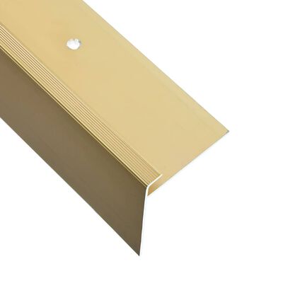 vidaXL F-Подібні Накладки на Сходи 15 шт Золотистий 90 см Алюміній