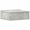 800314 vidaXL Floating Nightstand Concrete Grey 40x30x15 cm Chipboard
