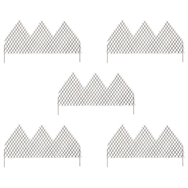 vidaXL Садова Трельяжна Огорожа 5 шт 170x105 см Вербова Лоза