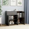 800683 vidaXL Sideboard High Gloss Grey 88x30x70 cm Chipboard