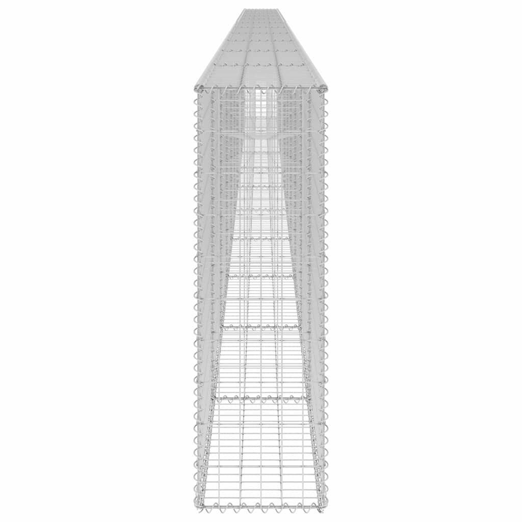 vidaXL Стіна з Габіонів з Кришками 900x30x100 см Оцинкована Сталь