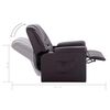 248978 vidaXL Reclining Chair Brown Faux Leather