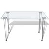 vidaXL Обідній стіл зі скляною прозорою стільницею