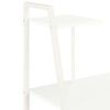 20282 vidaXL Desk with Shelving Unit White 102x50x117 cm